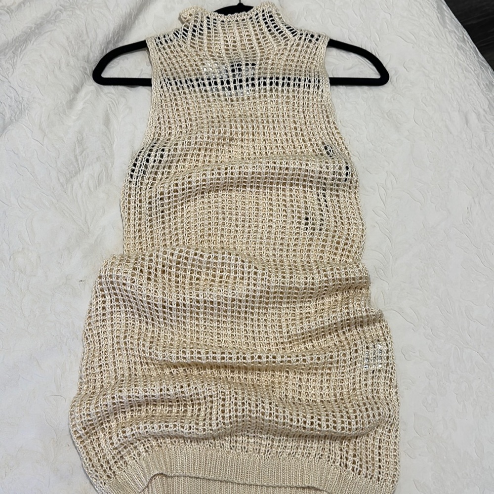 Cream Crochet Forever 21 Mini Dress